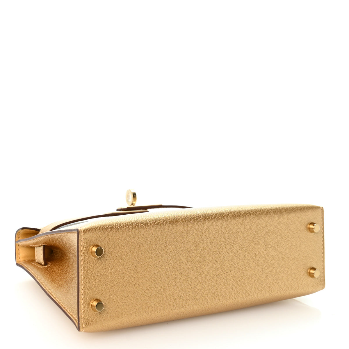Metallic Chevre Chamkilight Mini Kelly Sellier 20 Dore