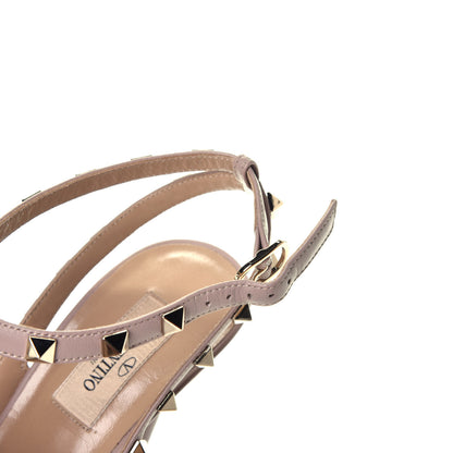 Valentino Garavani Patent Rockstud Ankle Strap Pumps 40 Poudre 8 of 9