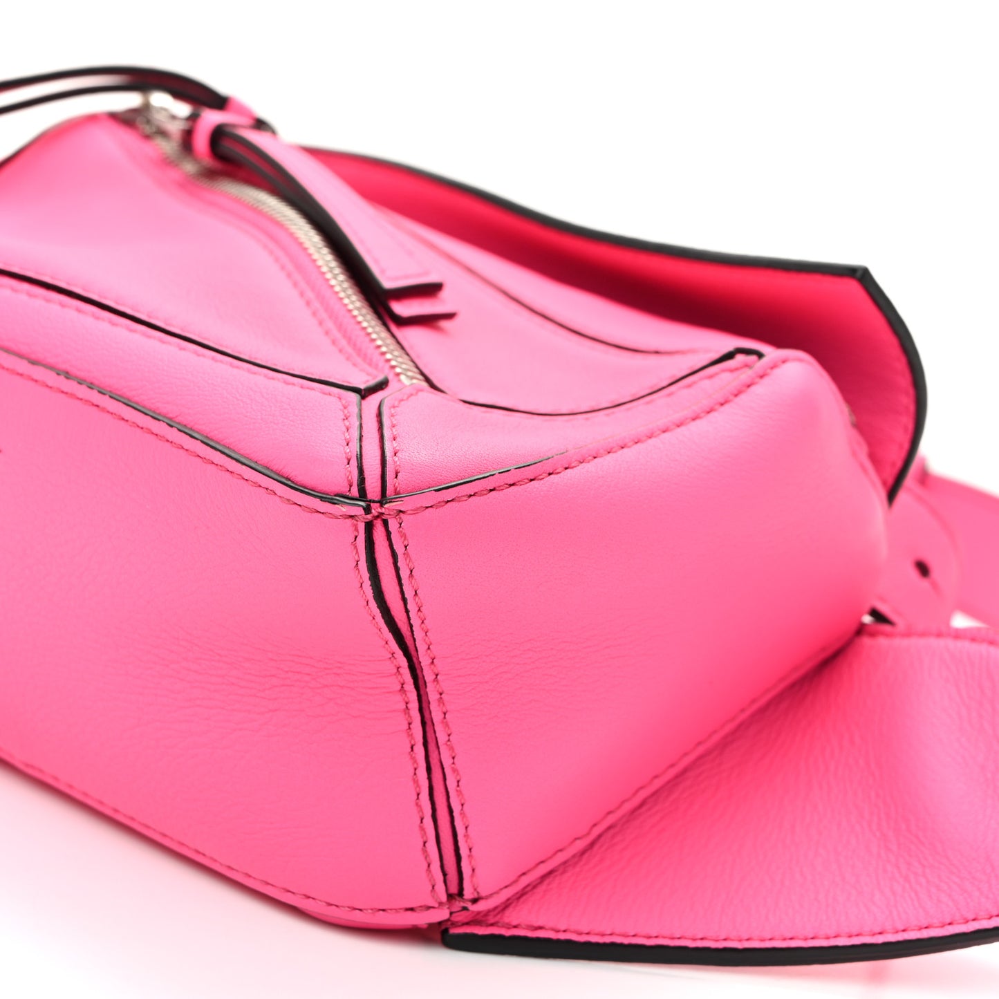 Calfskin Mini Puzzle Bumbag Neon Pink