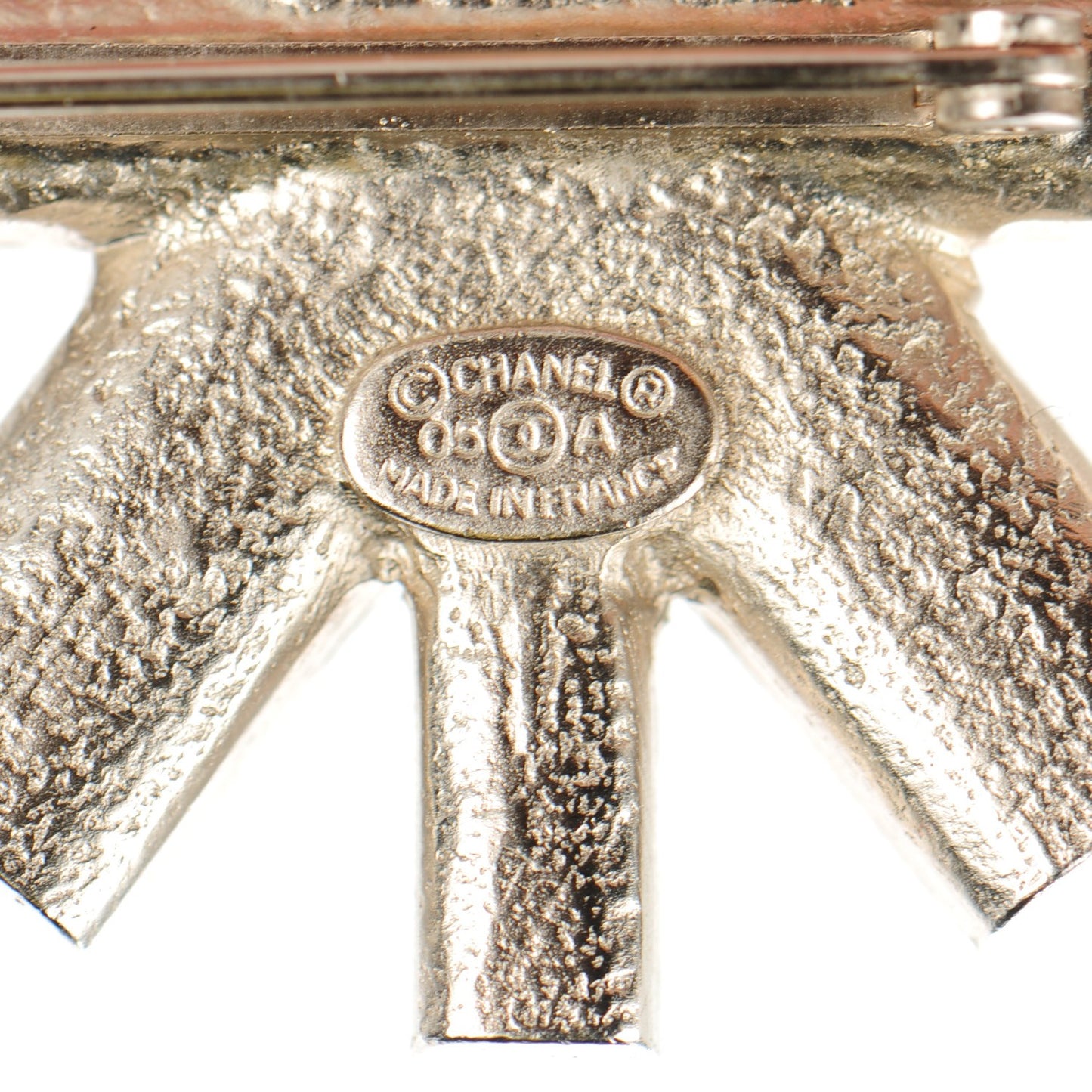 Baguette Crystal CC Brooch Silver Black
