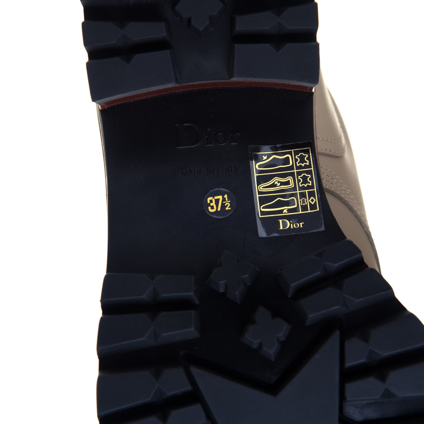 Calfskin Dior Quest 35mm Hiking Boots 37.5 Corde