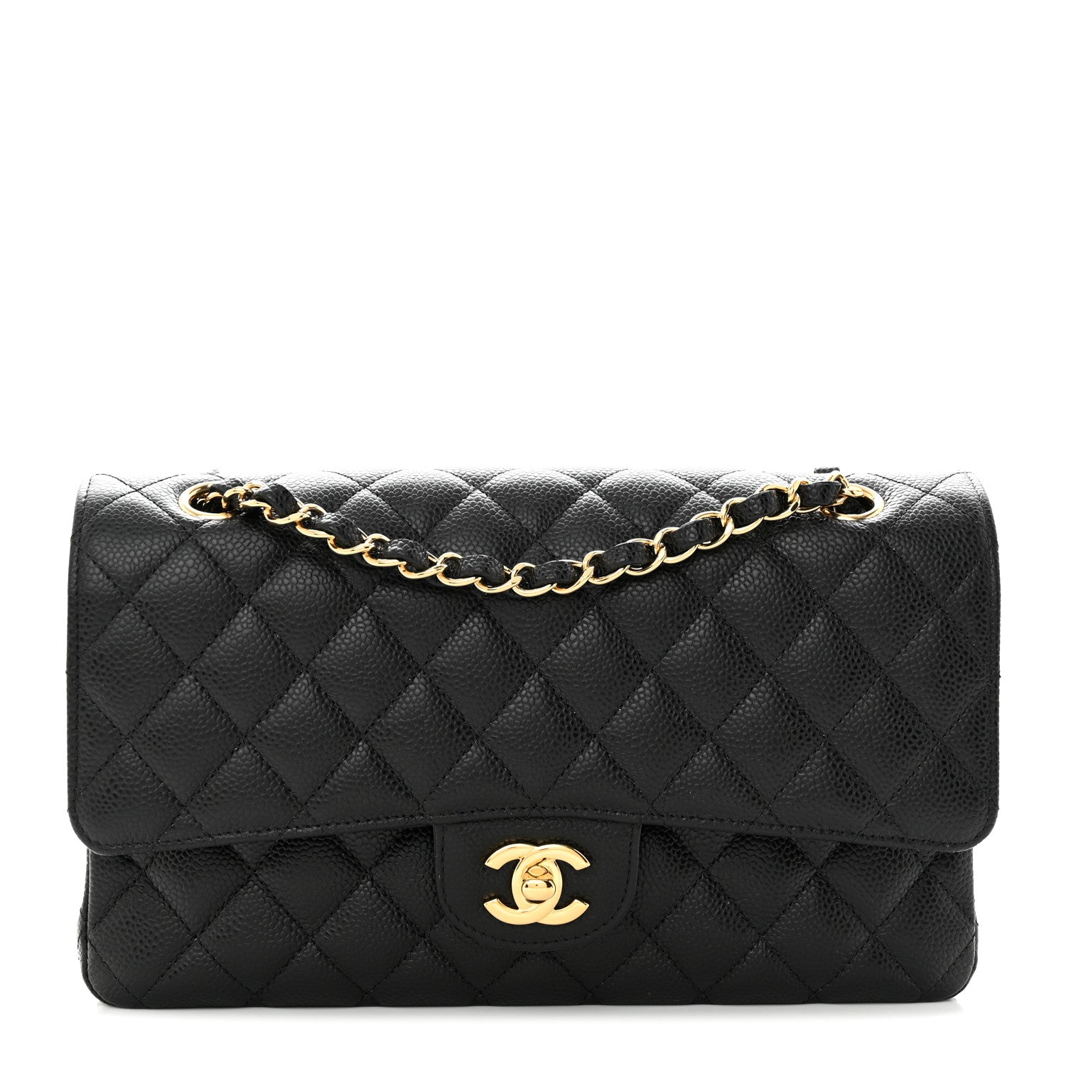 Chanel Caviar Quilted Medium Double Flap Black 1 of 11