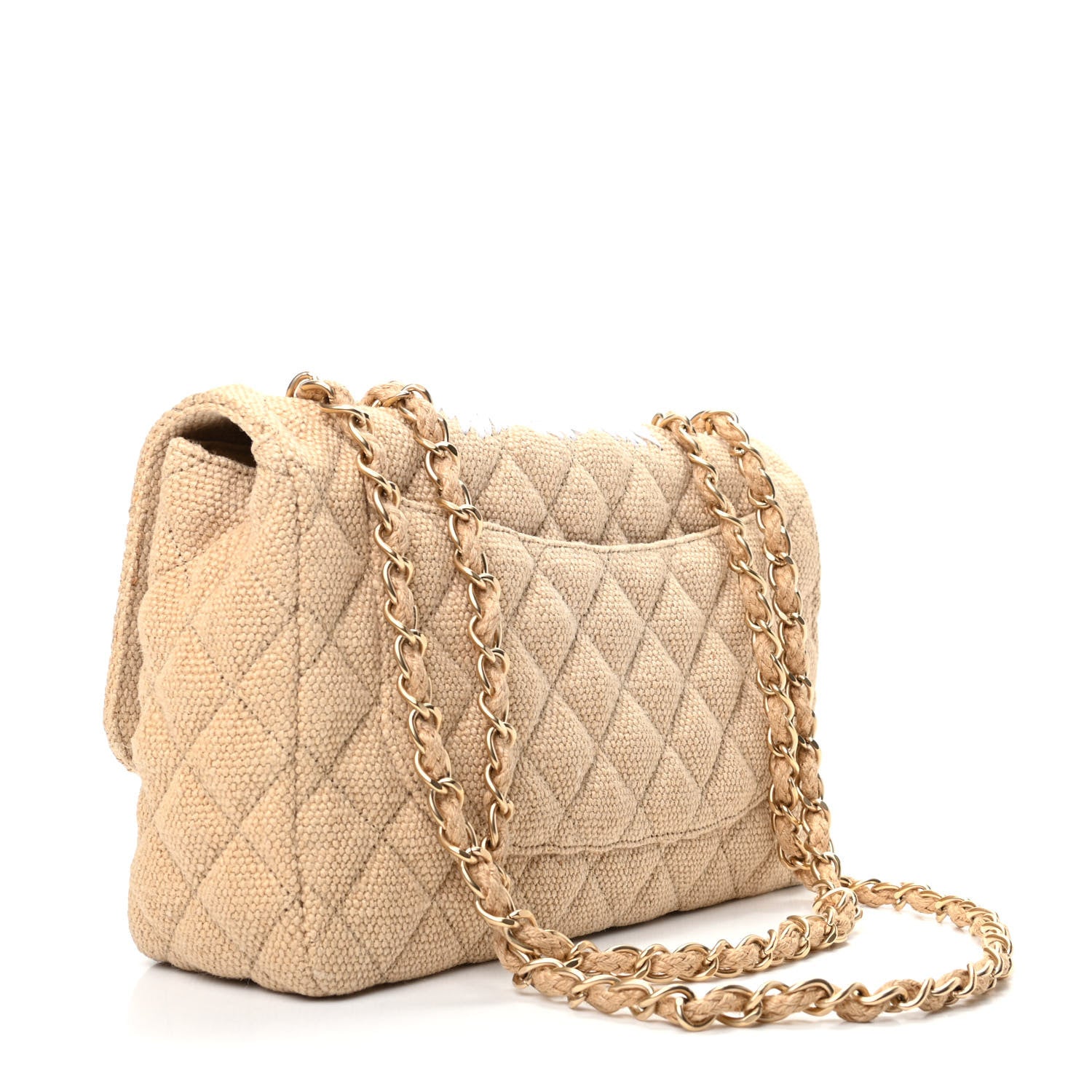Chanel Tweed Raffia Coco Country Jumbo Flap 3 of 10