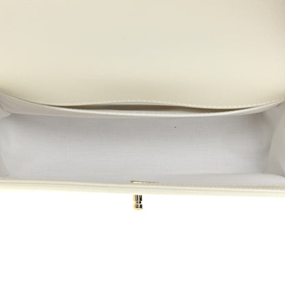 Chanel Caviar Quilted Medium Boy Flap White 4 of 10