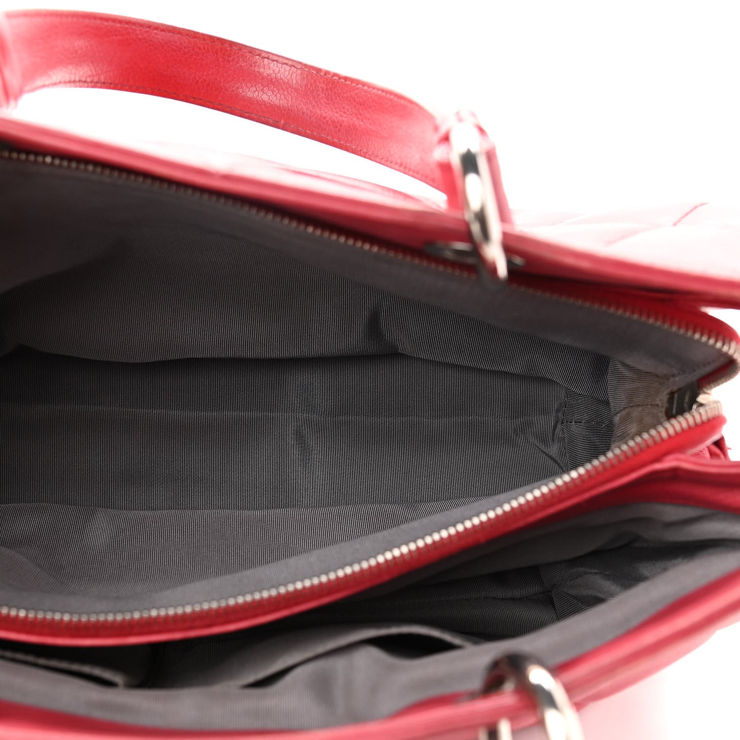 Soft Caviar Quilted CC Timeless Tote Fuchsia
