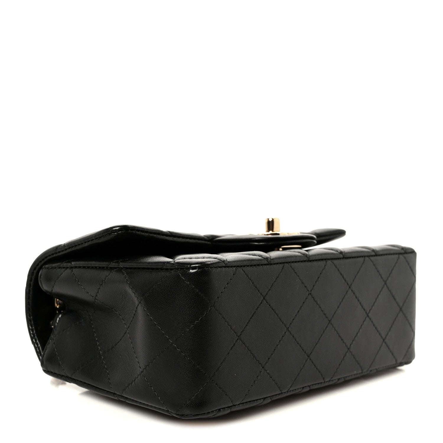 Chanel Lambskin Quilted Mini Rectangular Flap Black 4 of 11