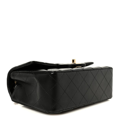 Chanel Lambskin Quilted Mini Rectangular Flap Black 4 of 11