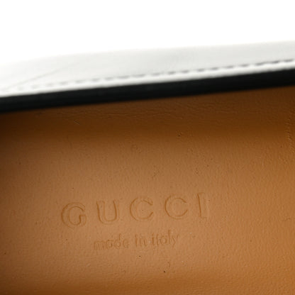 Gucci Calfskin Crystal Womens Horsebit Platform Lug Sole Loafers 37.5 Black 8 of 10