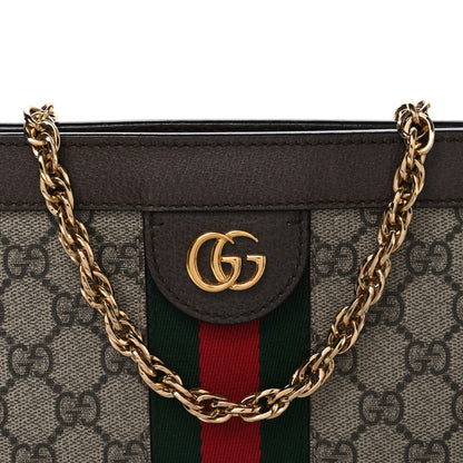 Gucci GG Supreme Monogram Web Small Ophidia Chain Shoulder Bag Brown 8 of 10