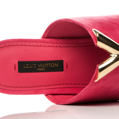 Louis Vuitton Suede Bayfront Flat Mules 38 Framboise 7 of 8