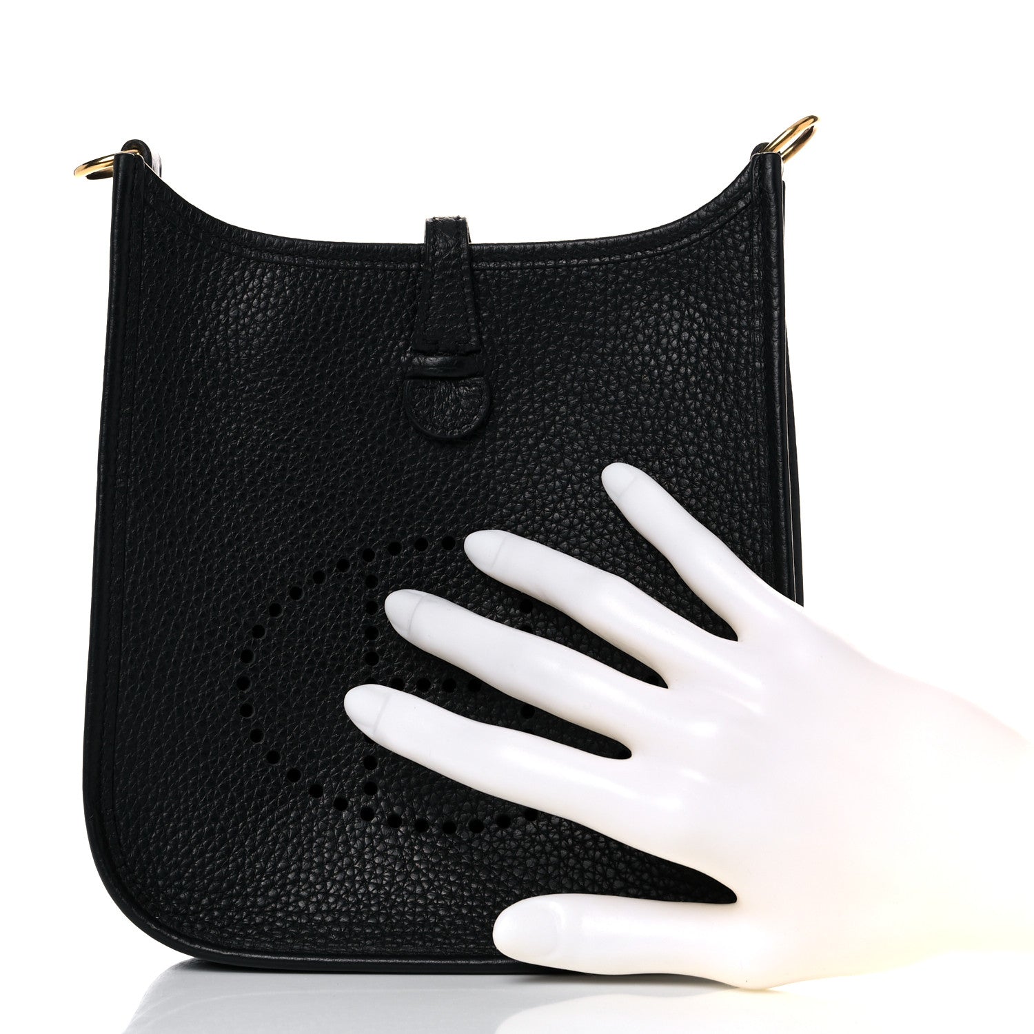 Hermes Taurillon Clemence Evelyne TPM Black 2 of 13