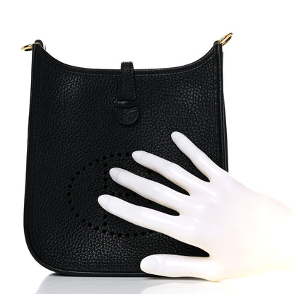 Hermes Taurillon Clemence Evelyne TPM Black 2 of 13