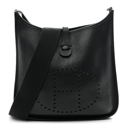Hermes Taurillon Clemence Evelyne II PM Black 1 of 10
