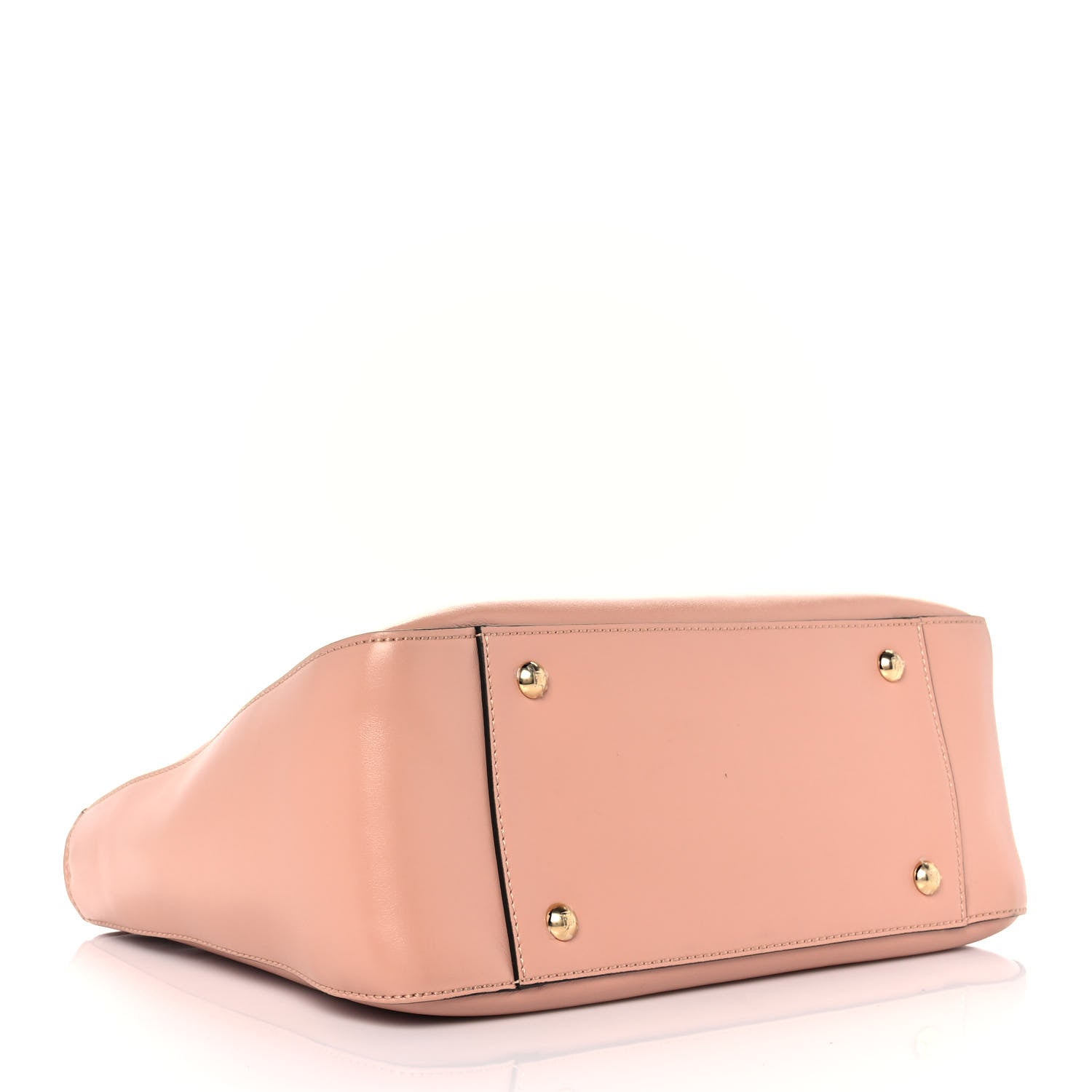 Fendi Vitello Glacier Small FF Tote Rosa Bourbon 4 of 9