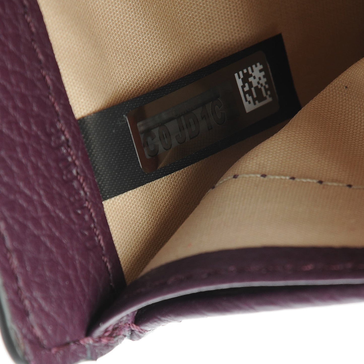 Grained Calfskin Marcie Square Wallet Intense Violine