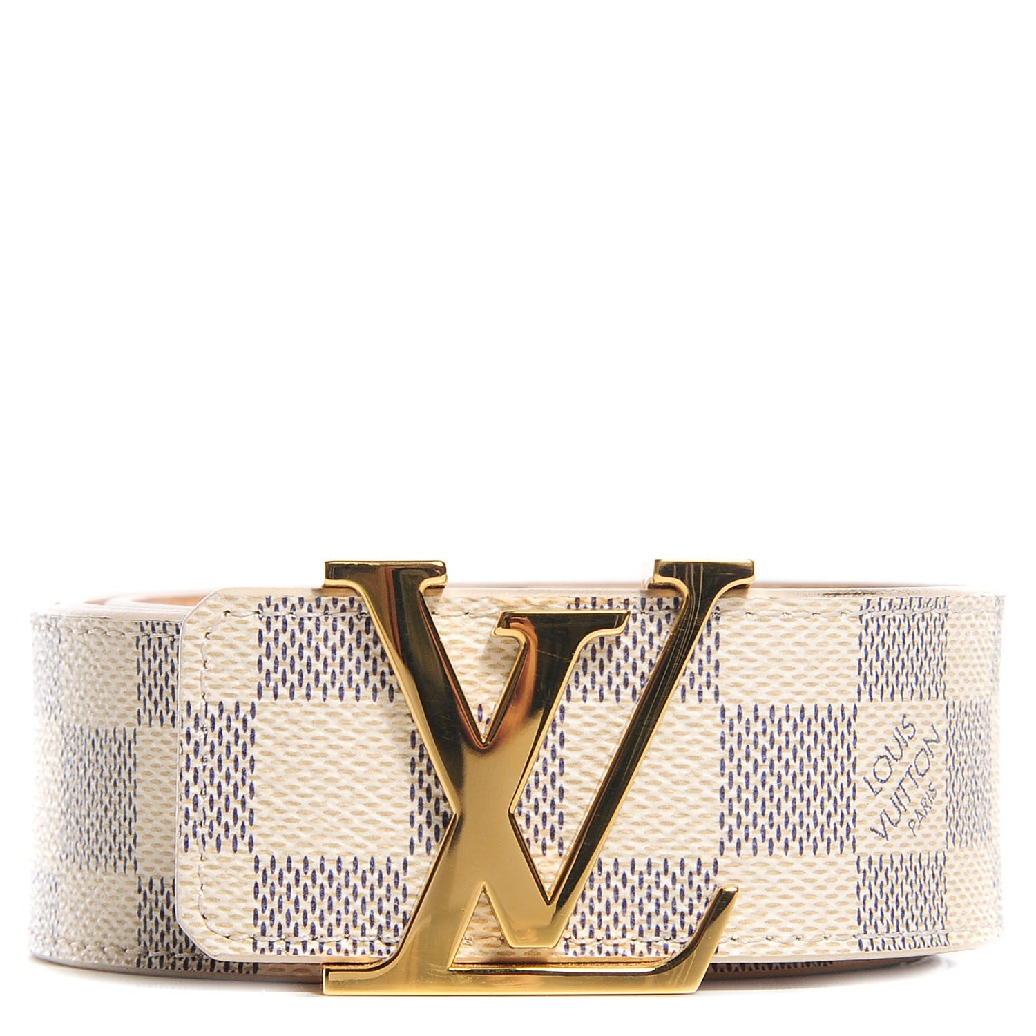 Louis Vuitton Damier Azur LV Initiales Belt 80 32 1 of 6