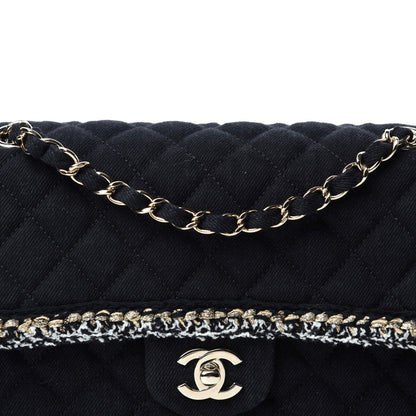 Chanel Denim Braided Medium Flap Bag Black 9 of 10