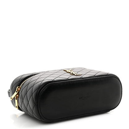 Saint Laurent Lambskin Quilted Mini Gaby Vanity Case Black 4 of 11