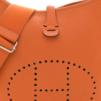 Hermes Taurillon Clemence Evelyne III PM Orange 8 of 15