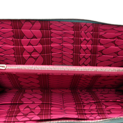 Hermes Epsom Silk'In Wallet Bleu Atoll Rose Tyrien 5 of 10