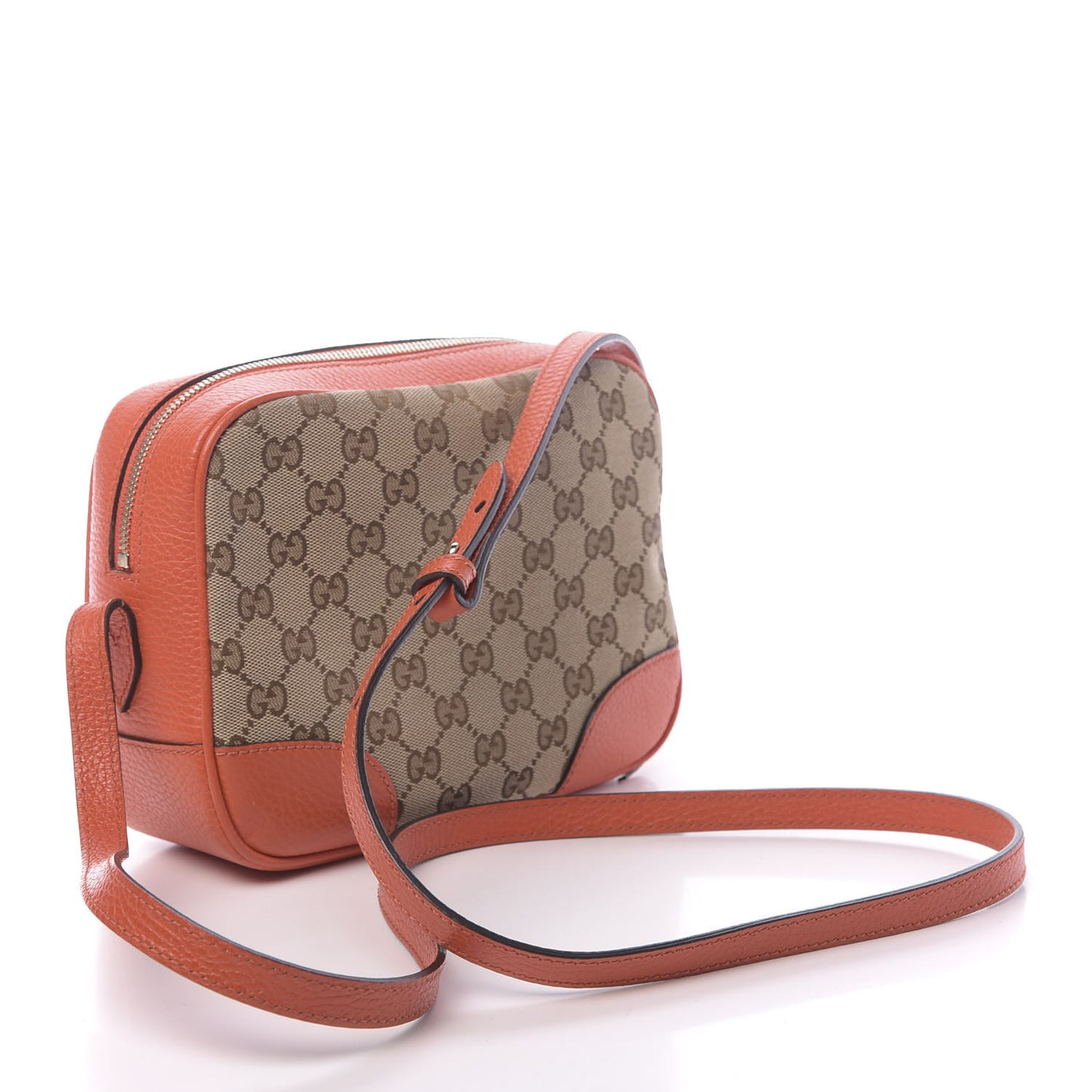 Monogram Dollar Calfskin Mini Bree Messenger Bag Beige Ebony Sun Orange