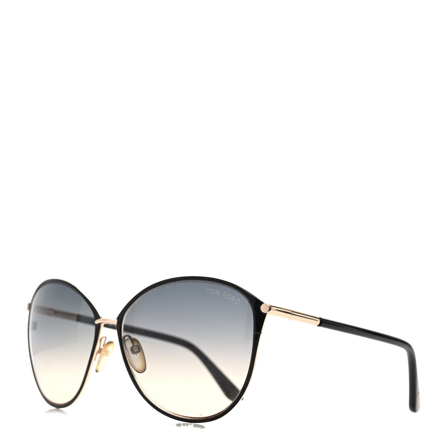 Tom Ford Penelope Vintage Round Sunglasses TF320 Black 1 of 8