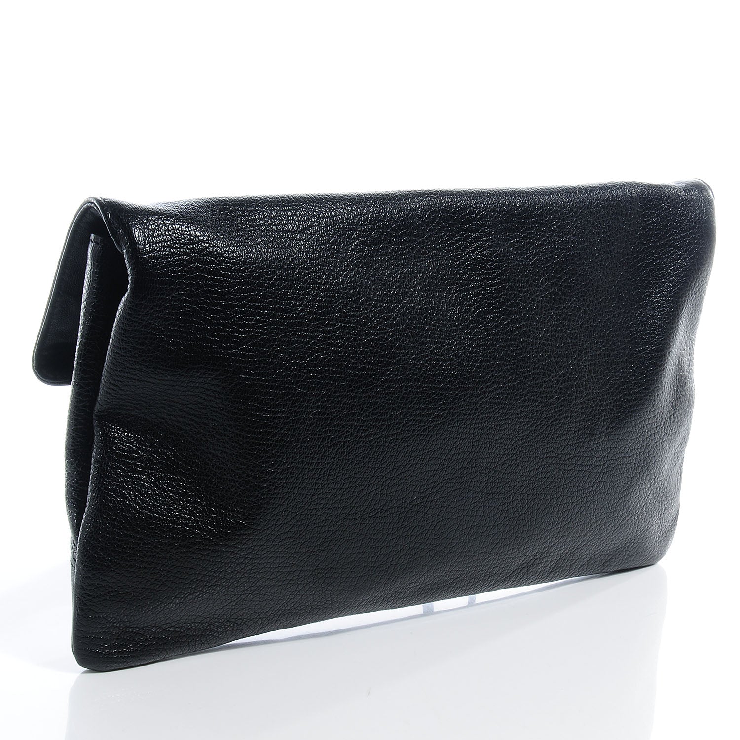 Balenciaga Chevre Metallic Edge Classic Hardware Envelope Clutch Black 3 of 7
