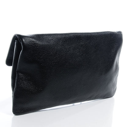 Balenciaga Chevre Metallic Edge Classic Hardware Envelope Clutch Black 3 of 7