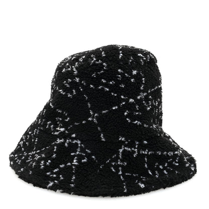 Chanel Faux Fur CC Bucket Hat M Black White 5 of 8