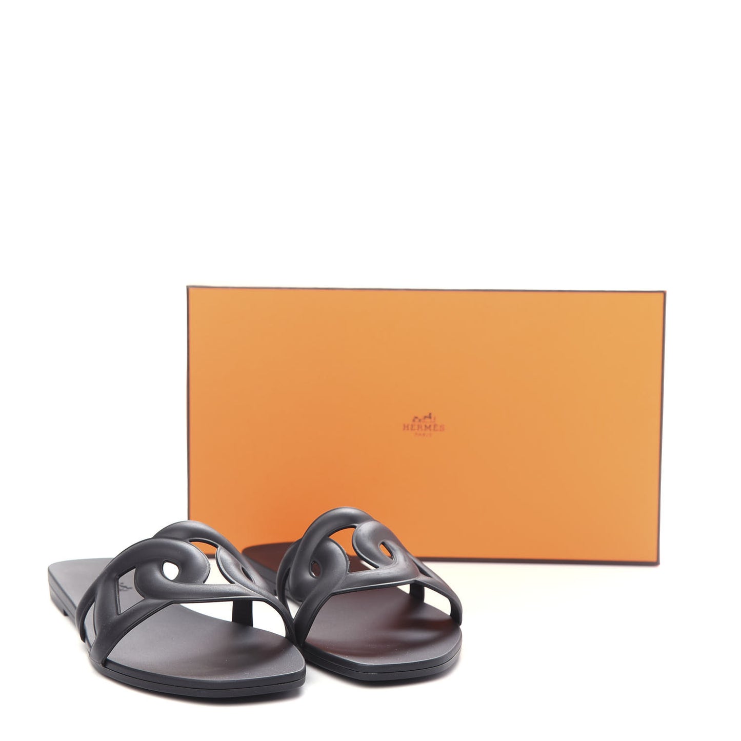 Rubber Aloha Sandals 37 Black