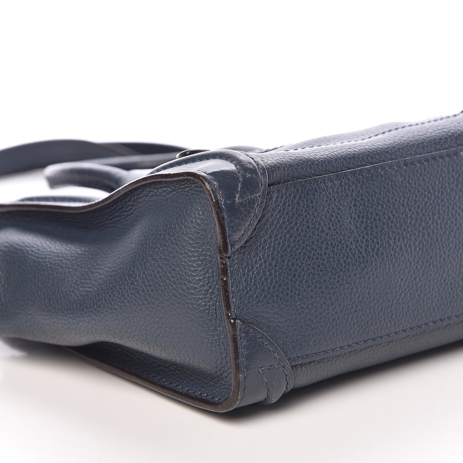 Celine Drummed Calfskin Nano Luggage Orage 8 of 10