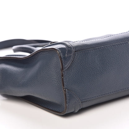 Celine Drummed Calfskin Nano Luggage Orage 8 of 10