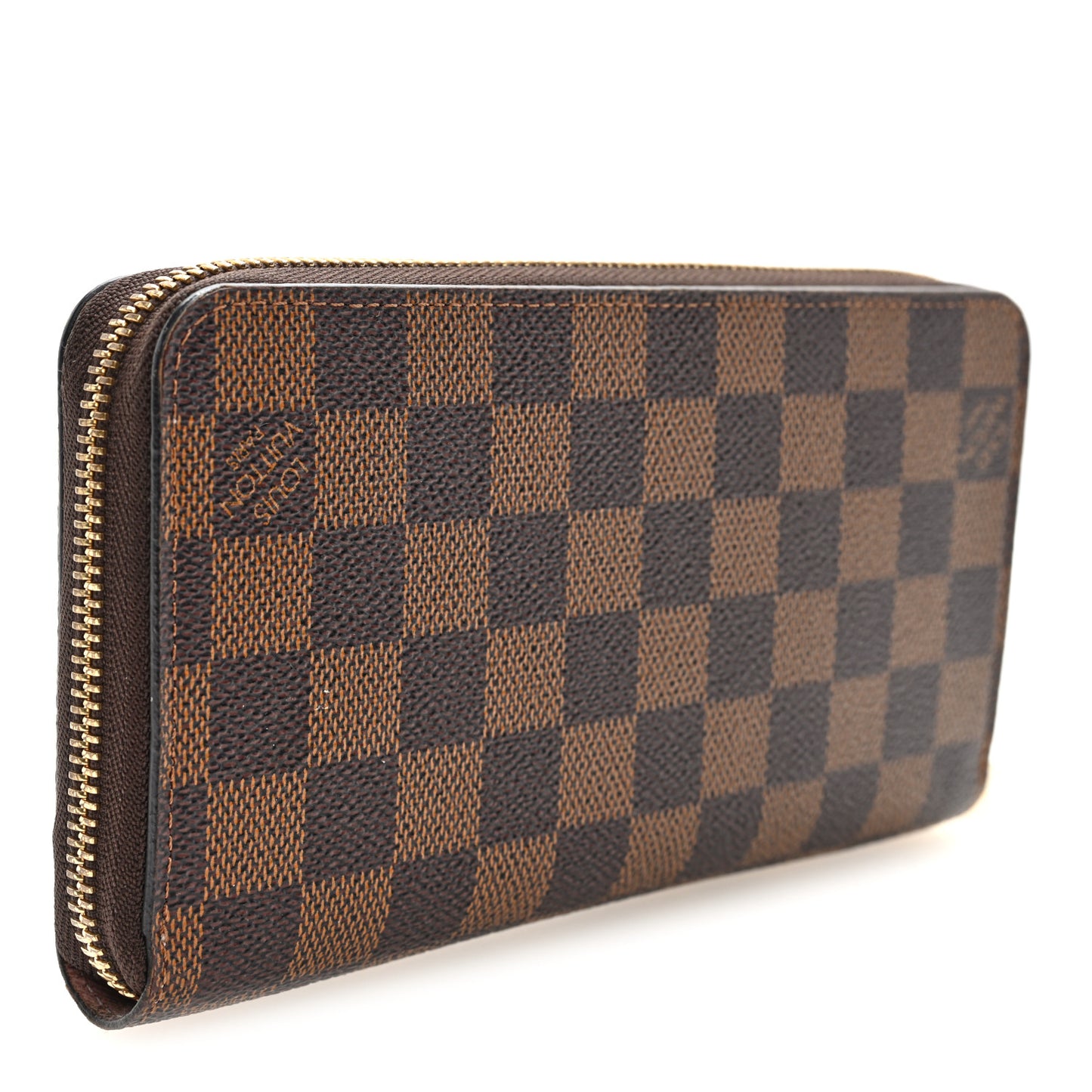 Damier Ebene Zippy Wallet Rose Ballerine