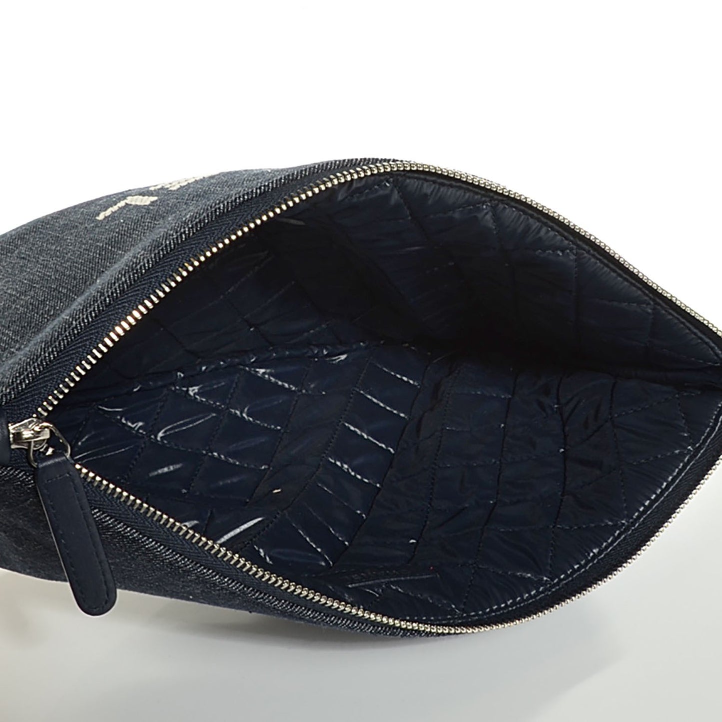 Canvas Large Deauville Pouch Clutch Blue