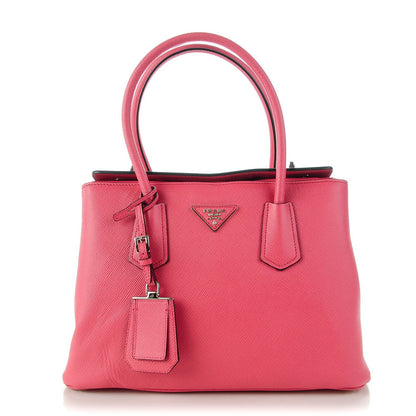 Prada Saffiano Cuir Twin Tote Peonia 1 of 10