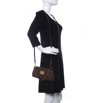 Louis Vuitton Damier Ebene Eva Clutch 2 of 10