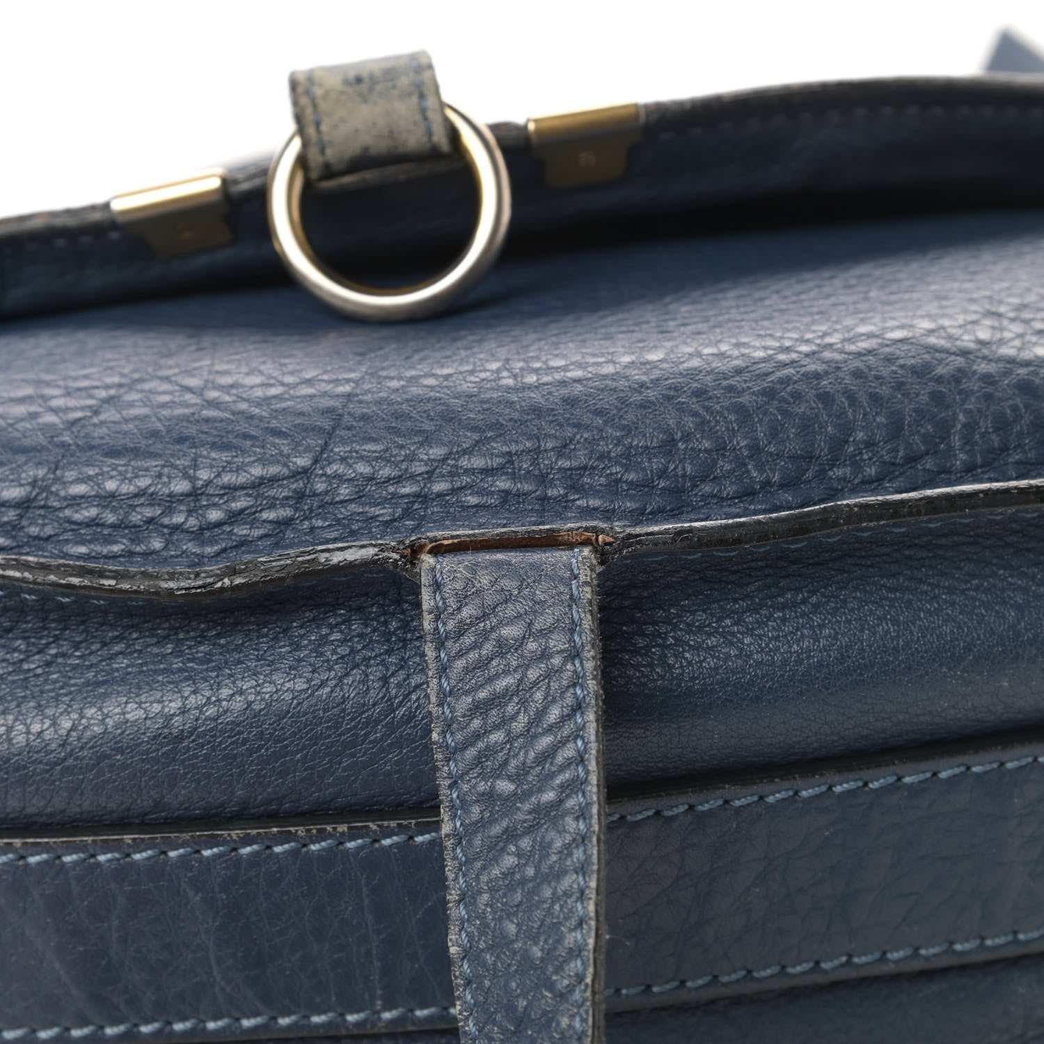 Chloe Calfskin Medium Marcie Round Crossbody Bag Navy 20 of 21