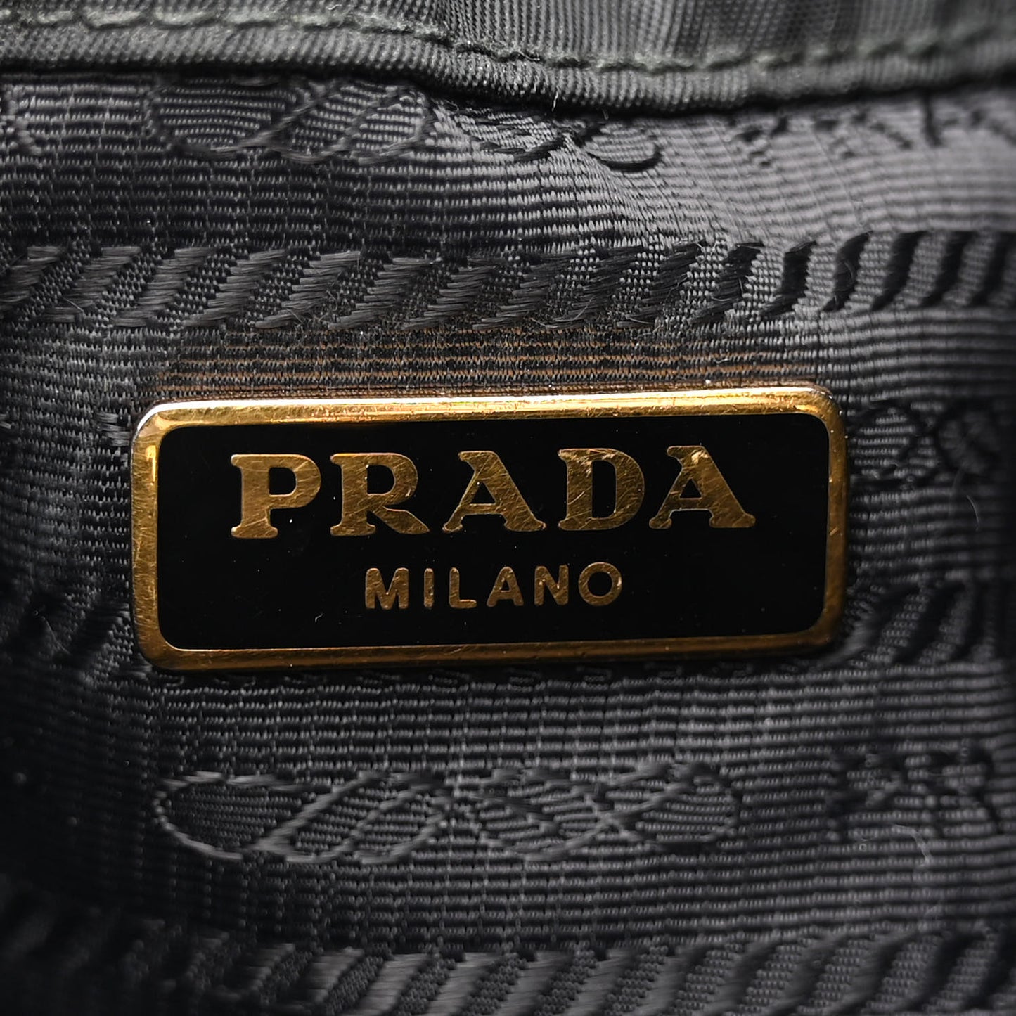 Saffiano Tessuto Nylon Mini Bucket Crossbody Bag Black