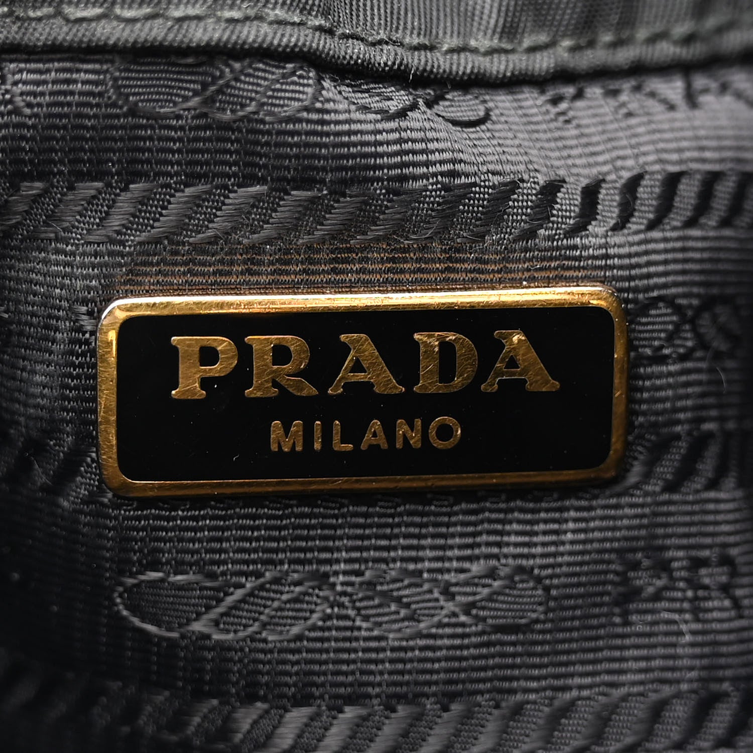Prada Saffiano Tessuto Nylon Mini Bucket Crossbody Bag Black 6 of 12
