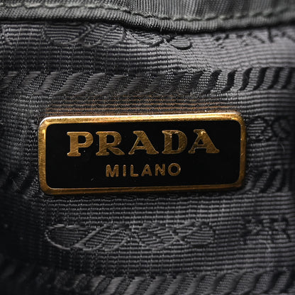 Prada Saffiano Tessuto Nylon Mini Bucket Crossbody Bag Black 6 of 12