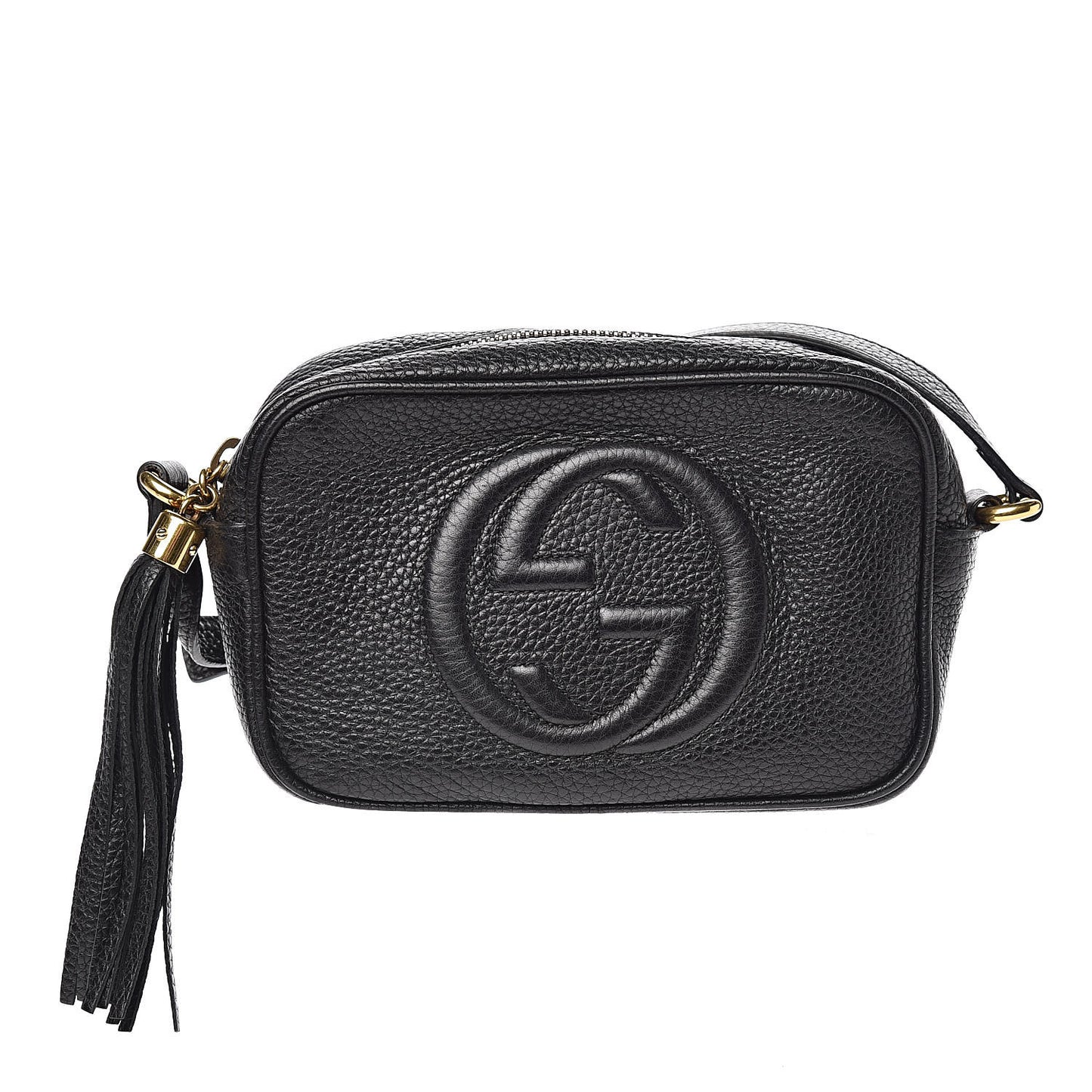 Pebbled Calfskin Mini Soho Disco Bag Black