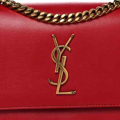 Saint Laurent Calfskin Medium Monogram Sunset Rouge Eros 7 of 13