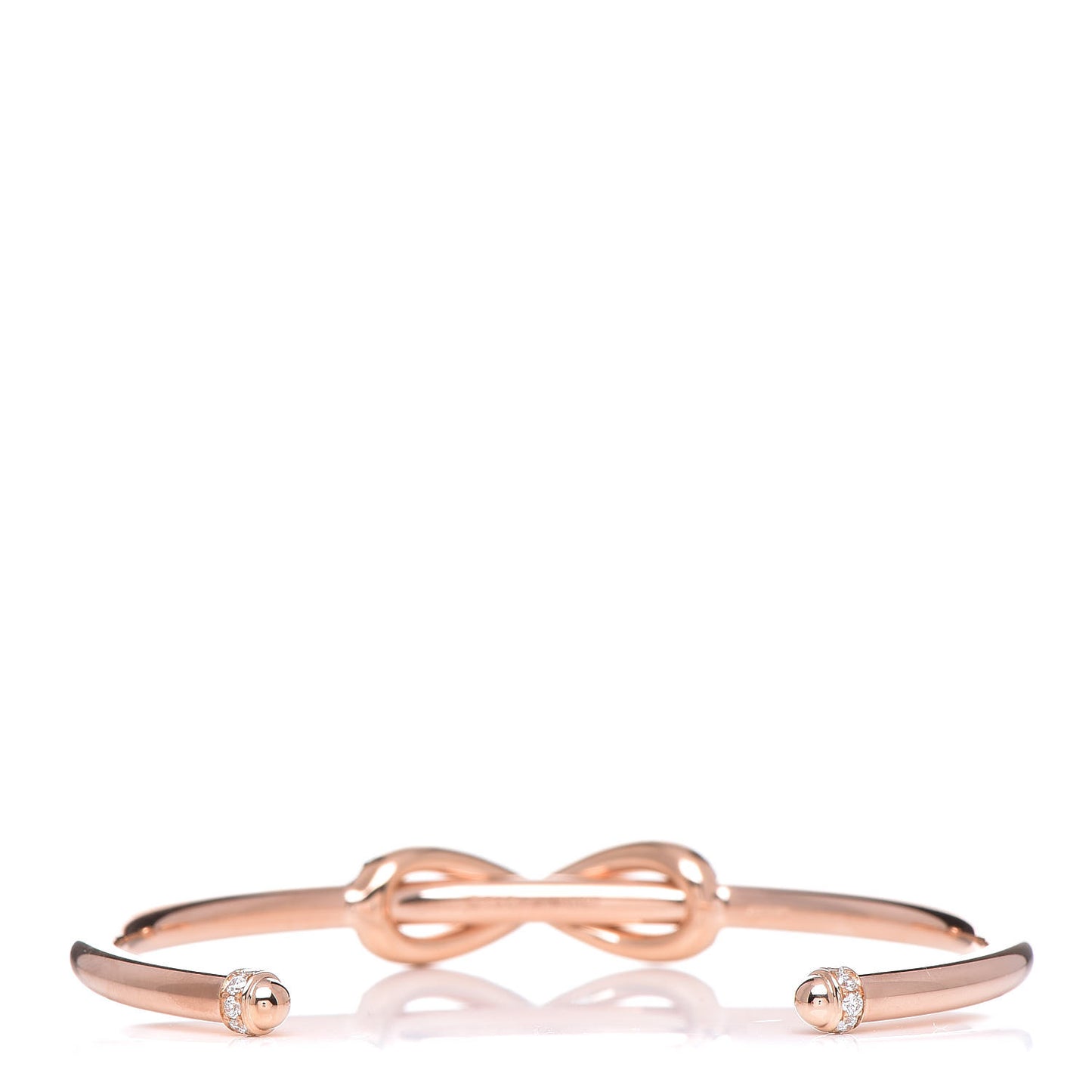 18K Rose Gold Diamond Infinity Cuff Bracelet