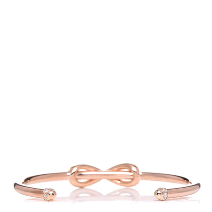 Tiffany 18K Rose Gold Diamond Infinity Cuff Bracelet 3 of 6