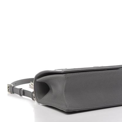 Christian Dior Grained Calfskin Medium Diorama Flap Bag Gris 6 of 10