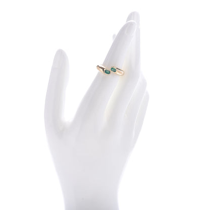 Cartier 18K Yellow Gold Emerald Ellipse Deux Tetes Croisees Bypass Ring 52 6 2 of 5