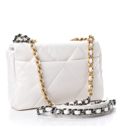Chanel Lambskin Quilted Medium Chanel 19 Flap White 3 of 11