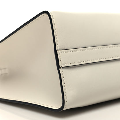 Prada Calfskin Triangle Tote Bag White 8 of 9