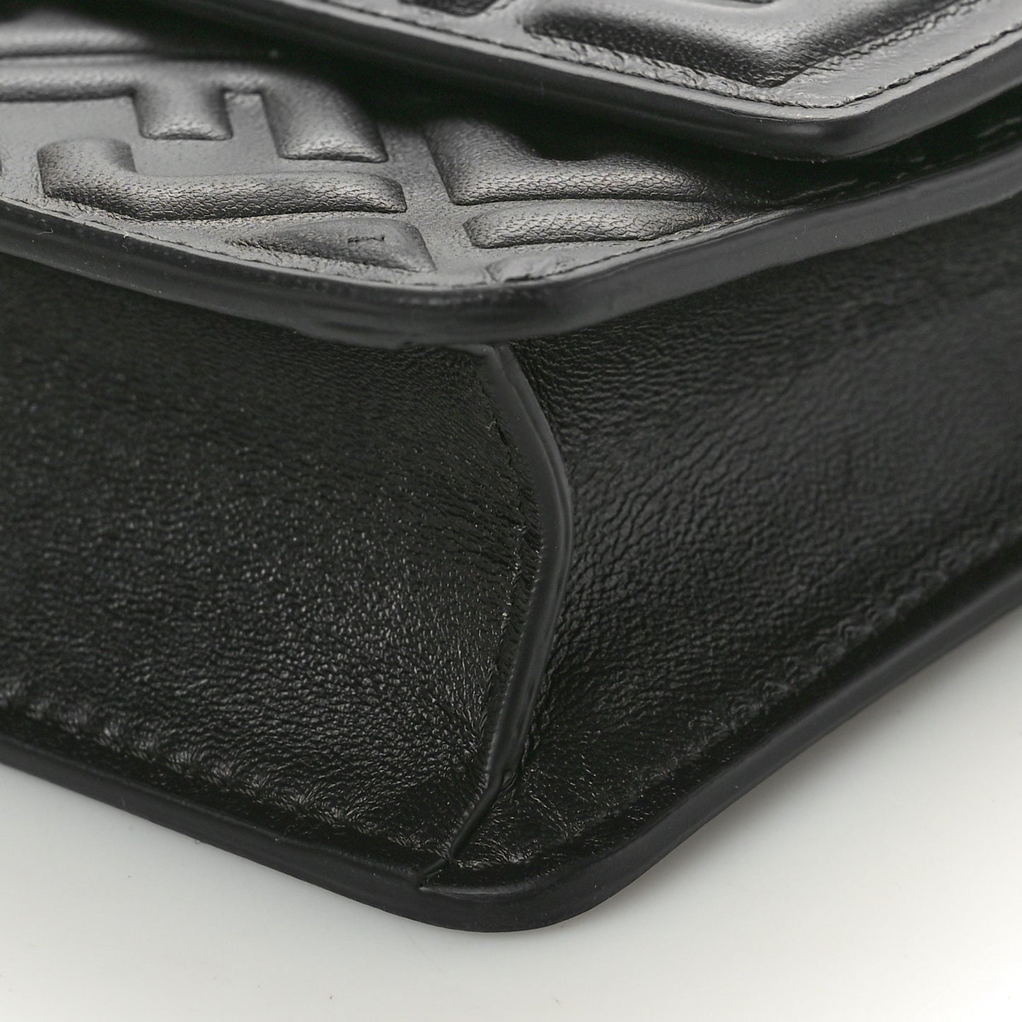 Nappa Matisse FF Embossed Wallet On Chain Black