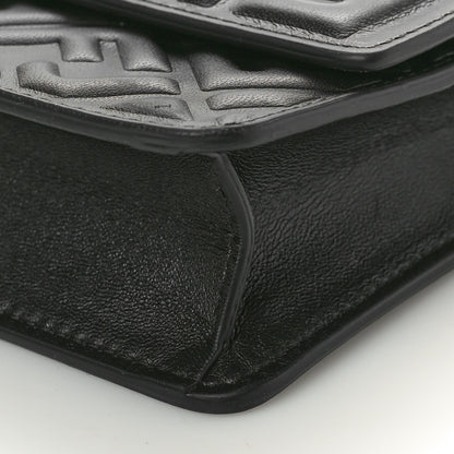 Fendi Nappa Matisse FF Embossed Wallet On Chain Black 9 of 10